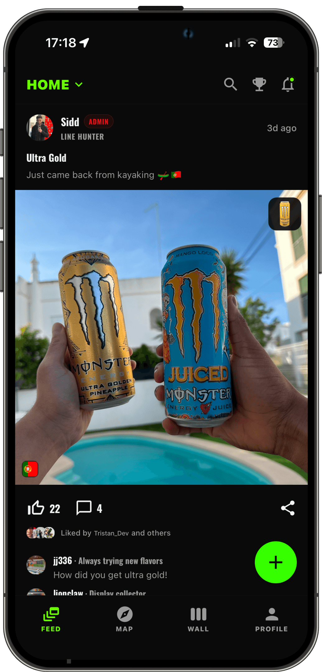 BeastVault home feed with posts