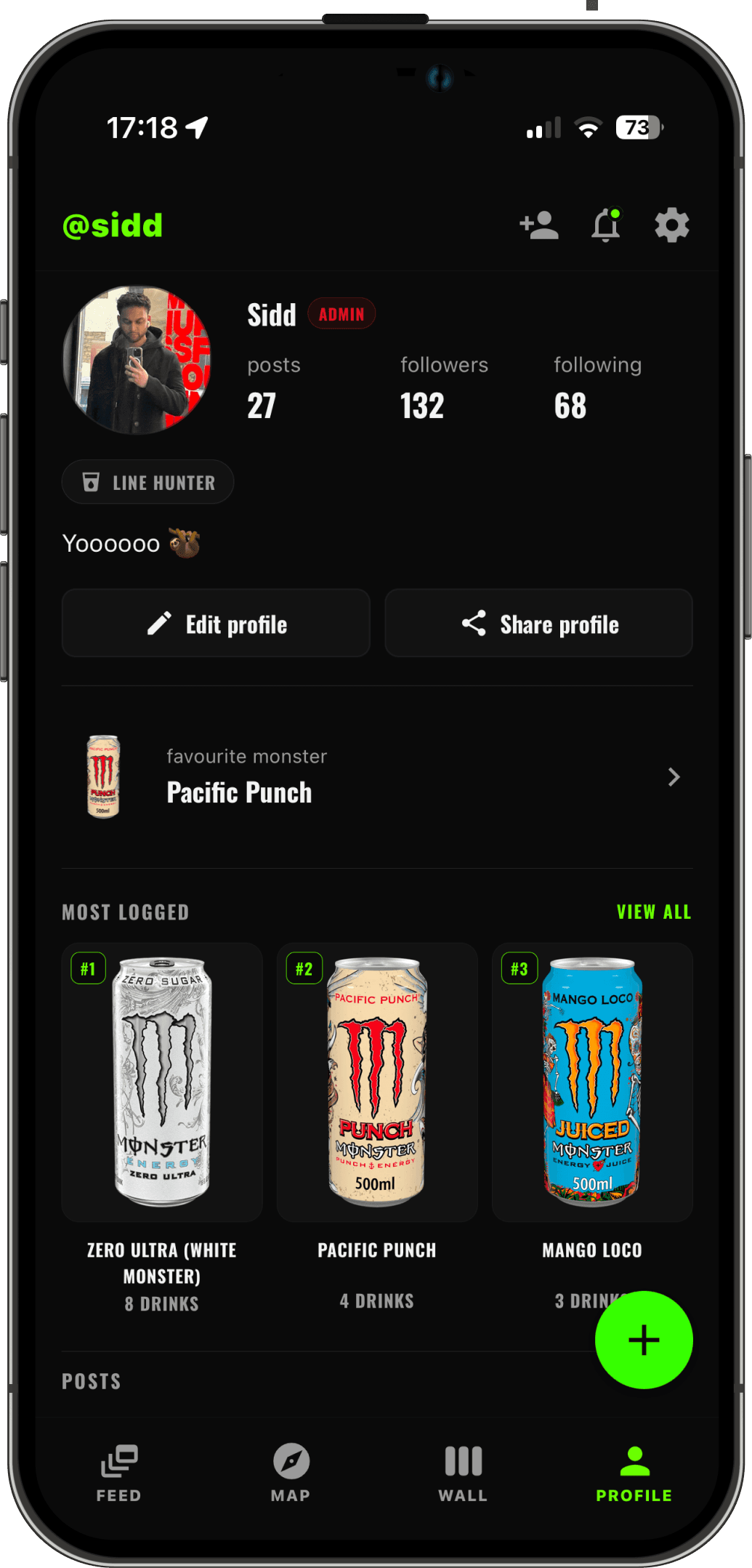 BeastVault profile screen