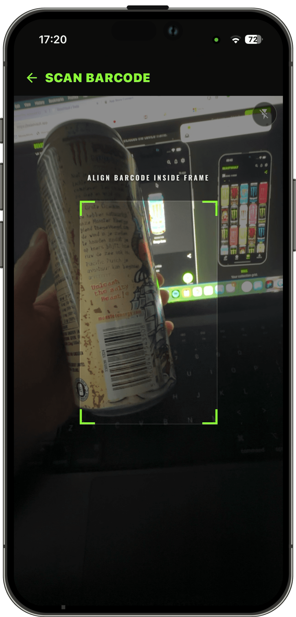 BeastVault barcode scanner